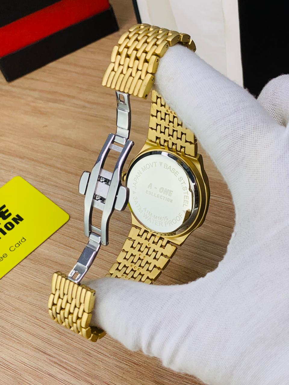 A One Boys Chain Watch – Premium Chain Strap Edition (Gold | White | Black)