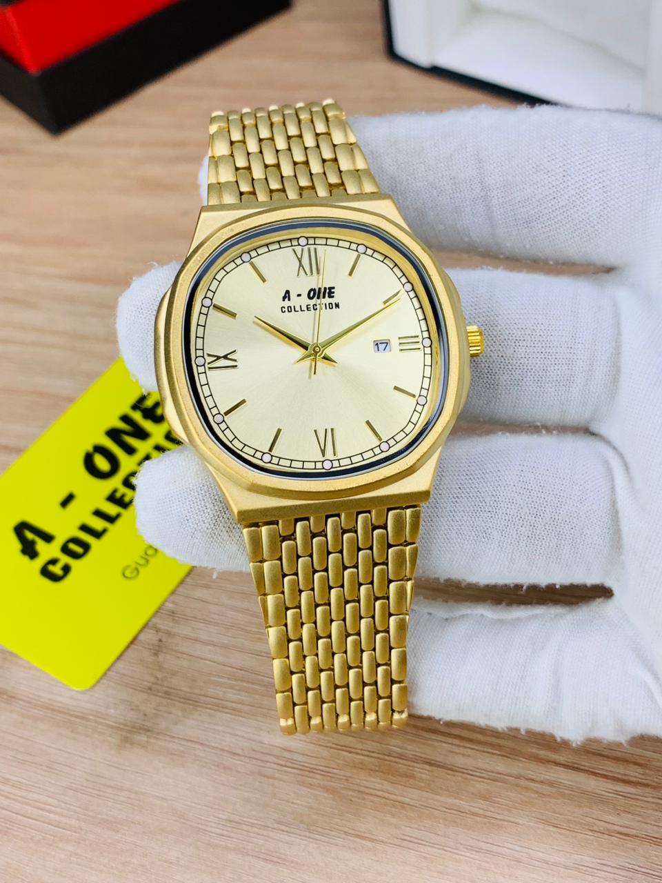 A One Boys Chain Watch – Premium Chain Strap Edition (Gold | White | Black)