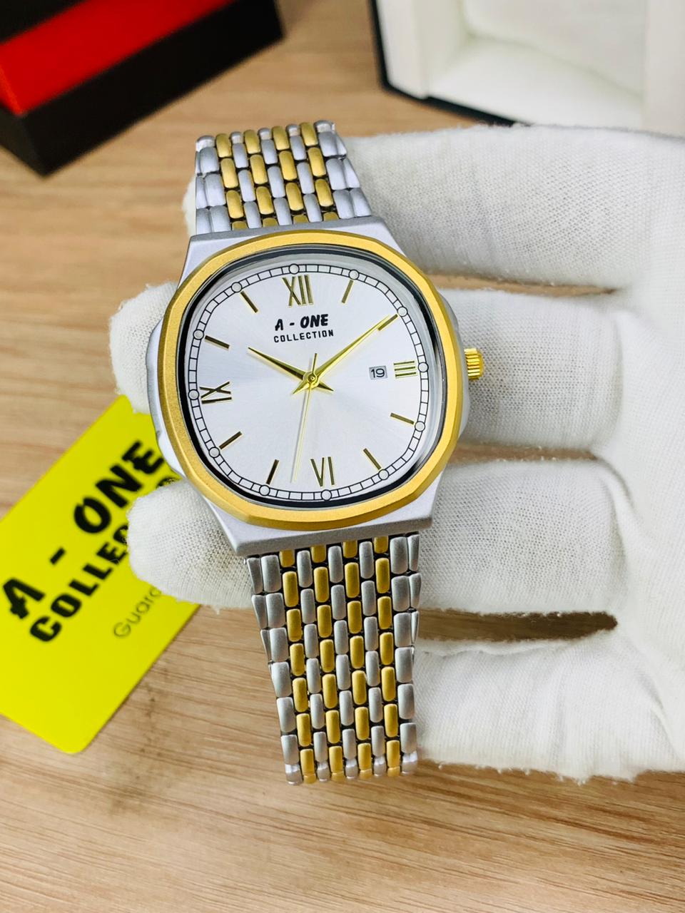 A One Boys Chain Watch – Premium Chain Strap Edition (Gold | White | Black)