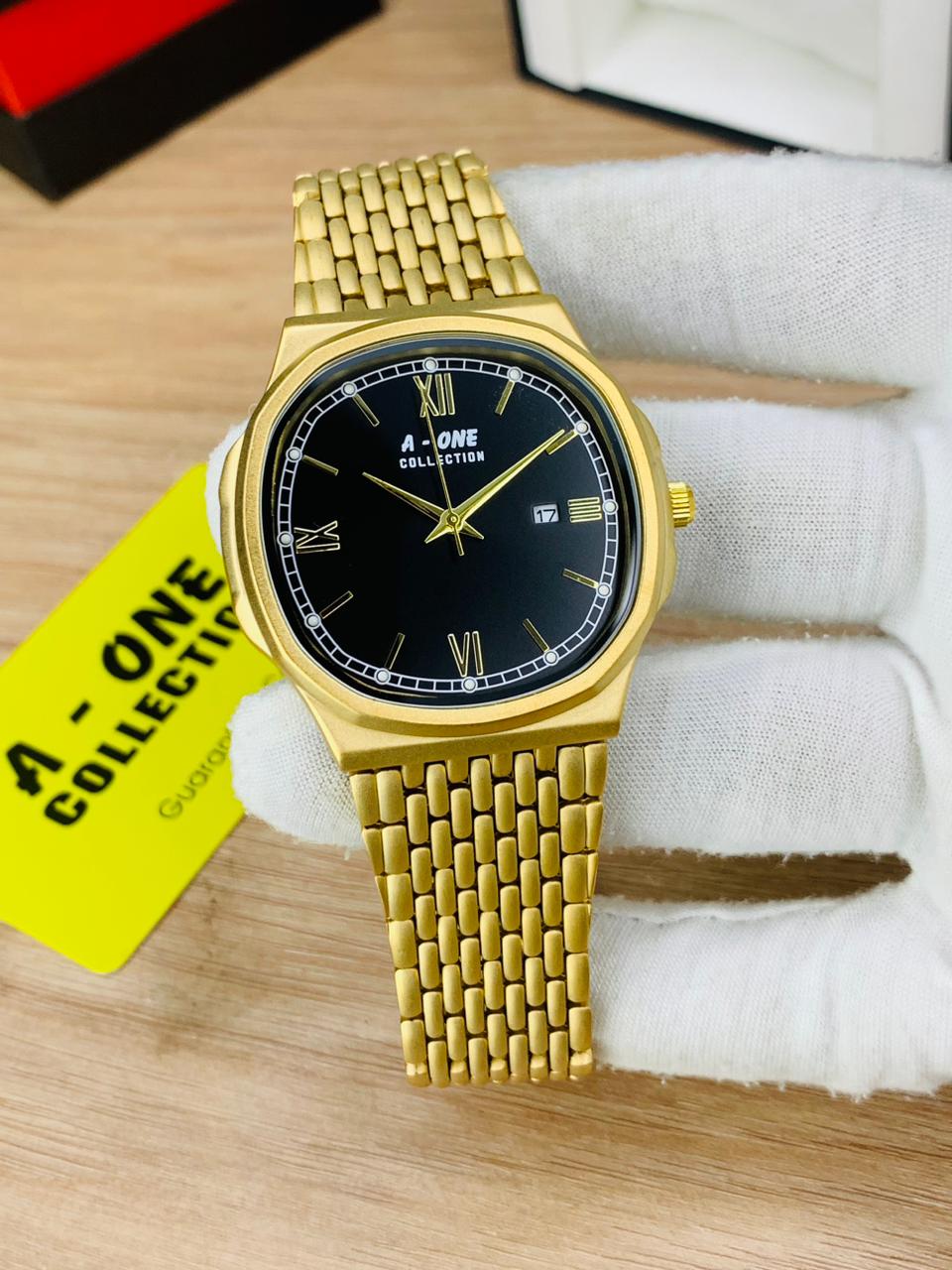 A One Boys Chain Watch – Premium Chain Strap Edition (Gold | White | Black)