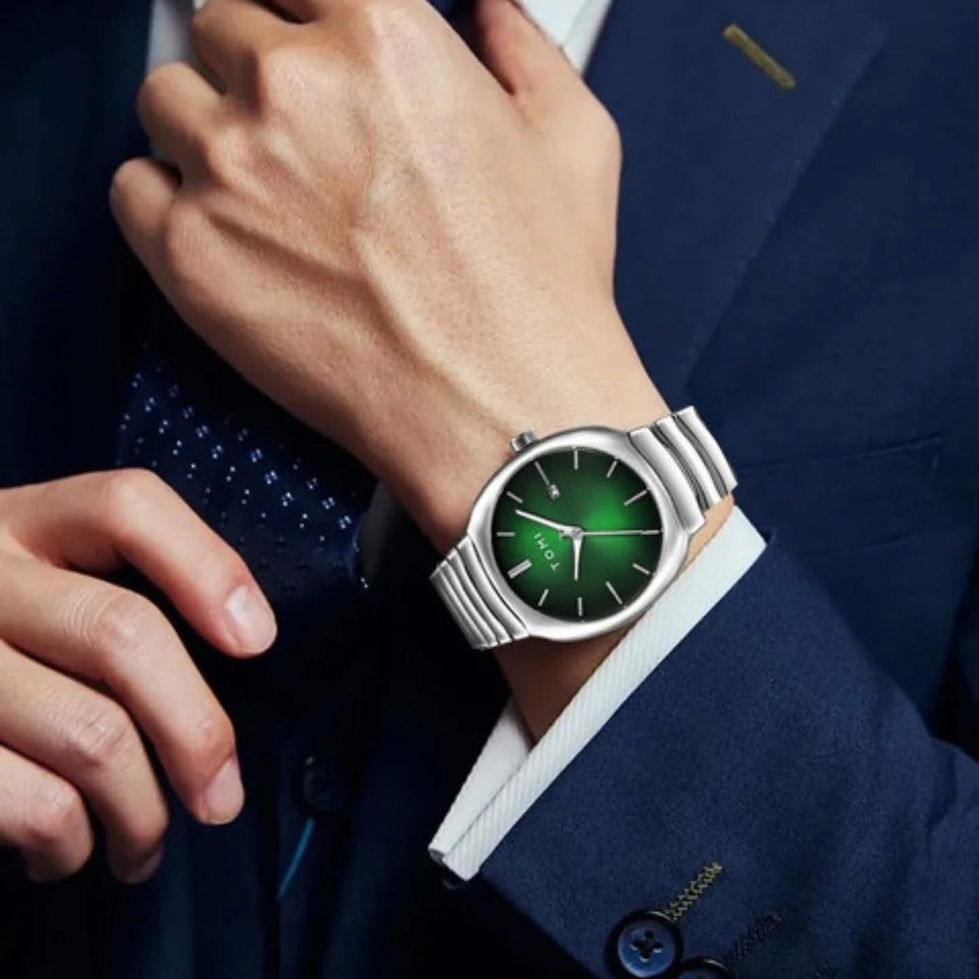 TOMI Men & Boys Luxury Watch Gift Set – Date Feature | PU Strap | Fancy Dress Accessories Included (Gift Box)